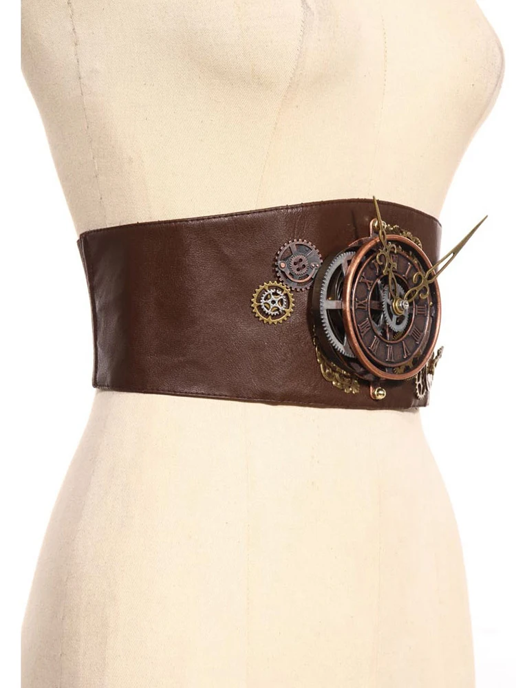 여성용 Steampunk 벨트 코르셋 가죽 빈티지 바이킹 해적 고딕 중세 허리띠 허리 거들 할로윈 의상 코스프레