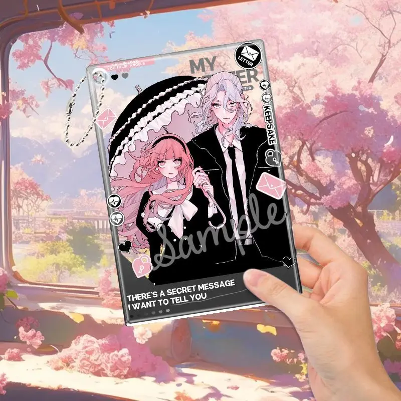 Fall in Love,You False Angels Acrylic Keychain Otogi Katsura Tokitoki Juku Photography Transparent Photo Card Decorative Charm 2