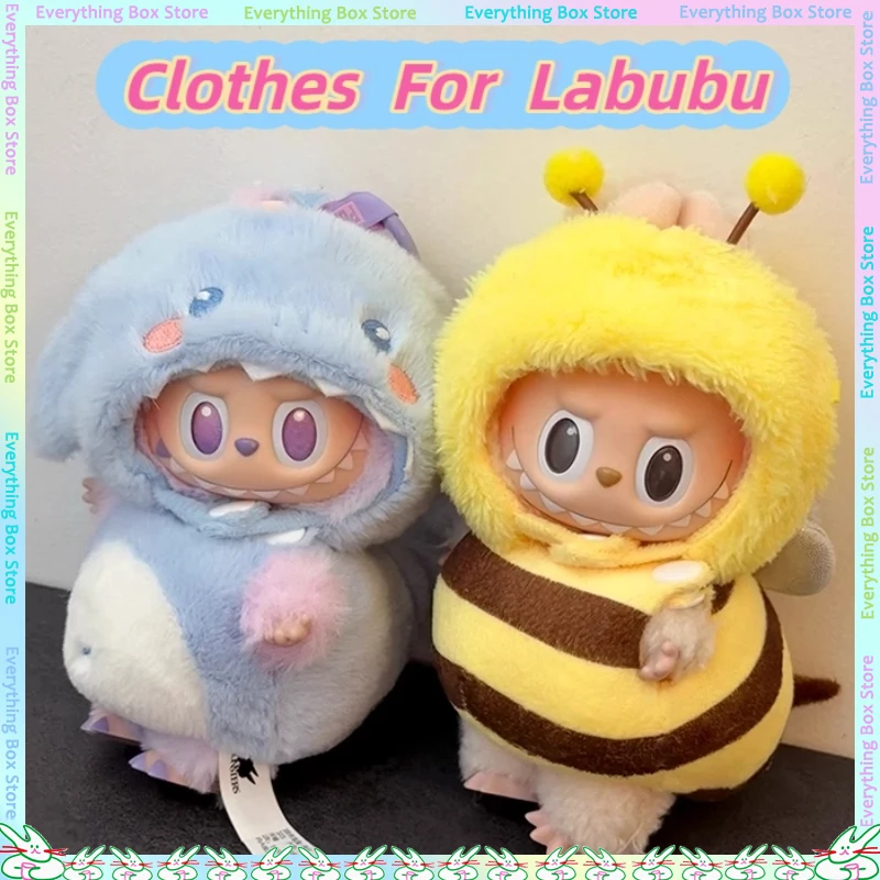 

Cute Plush Doll Decorative Clothing For 17cm Labubu V1 V3 Fun Cockroach Clothes Bee Set Toys Changing Dolls