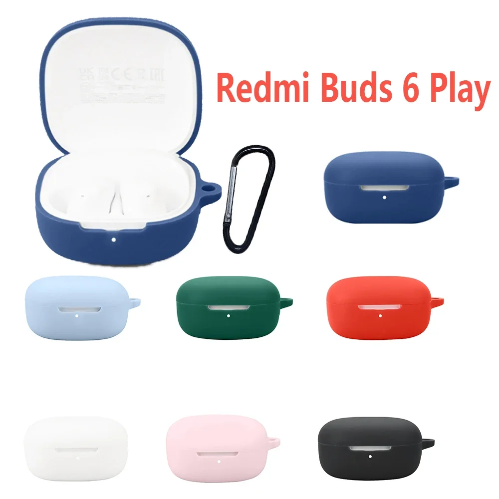 For Redmi Buds 6 Play Case Silicone Non-slip Protect Bluetooth Earphones Cover for redmi buds 6play Headphones Box Fundas