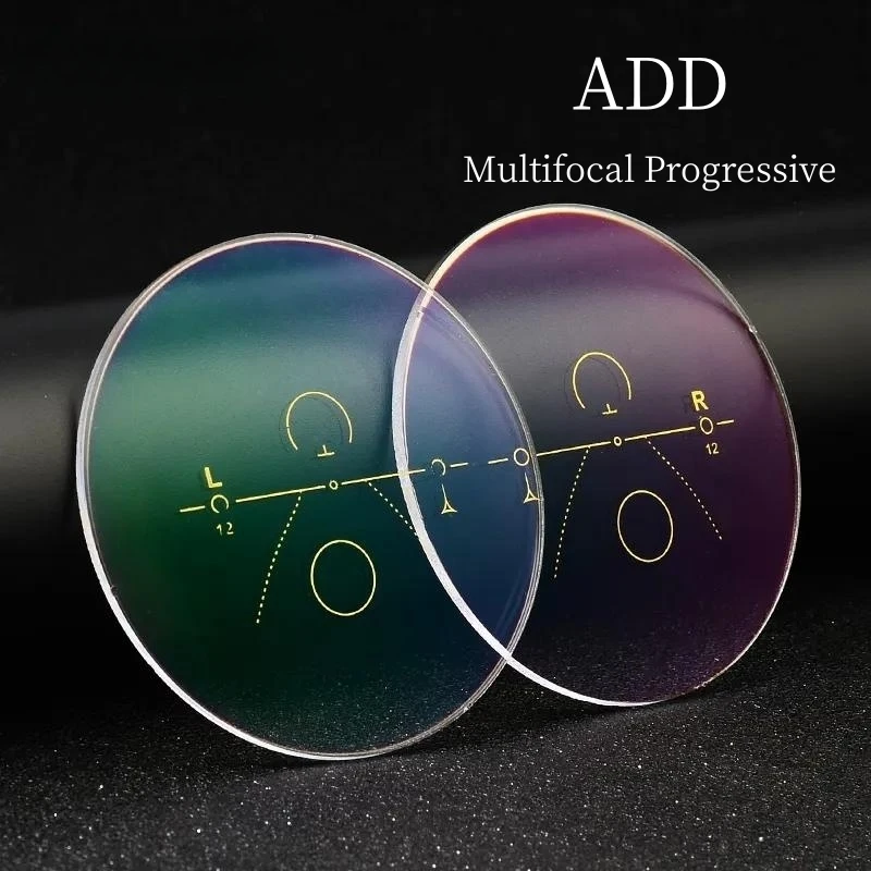 2PCS,1.56/1.61/1.67 Progressive Prescription Lense Resin Aspheric Glasses Lenses for Myopia/Hyperopia/Presbyopia Eyeglasses Lens