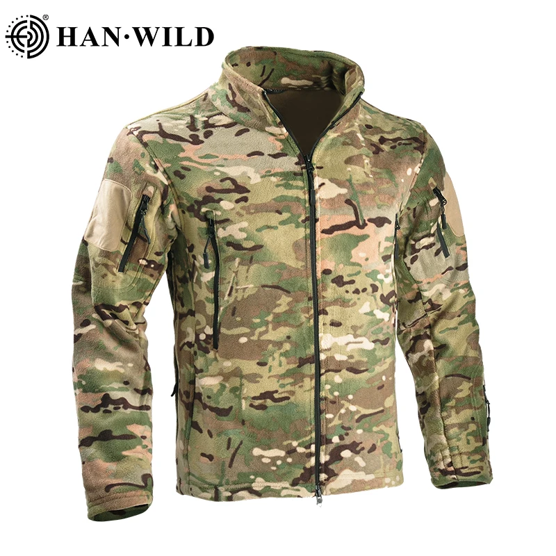 Chaqueta softshell táctica con forro polar