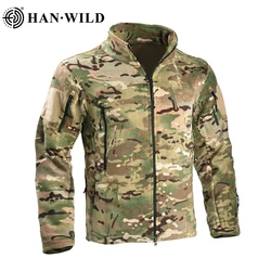 Full Zipper Jackets Thermal Soft Fleece Tactical Jacket Safari Coat Hiking Outdoor Jackets New Softshell Jacket Men