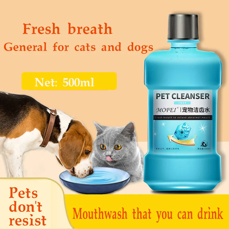 

Tooth Cleaner Pets Dogs Mouthwash Cats Bad Breath Toothpaste Oral Cleaning Products Deodorization 500ml