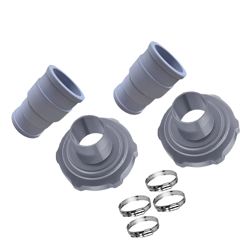 Pool Vacuum Hose Adapter Kit: For Intex Adapter With 4 Clamps Easy Installation Skimmer Adapter Swimming Experience
