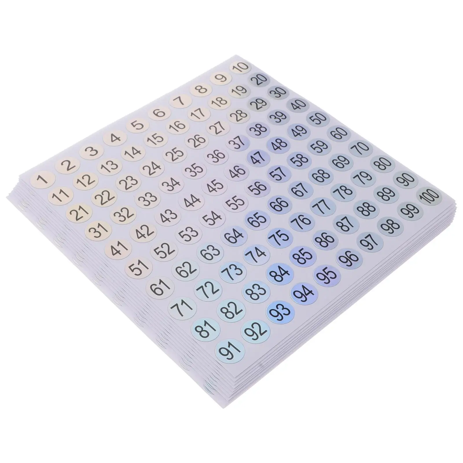 10 Sheets Digital Stickers Numbers Labels for -100 Sign Small Water Proof