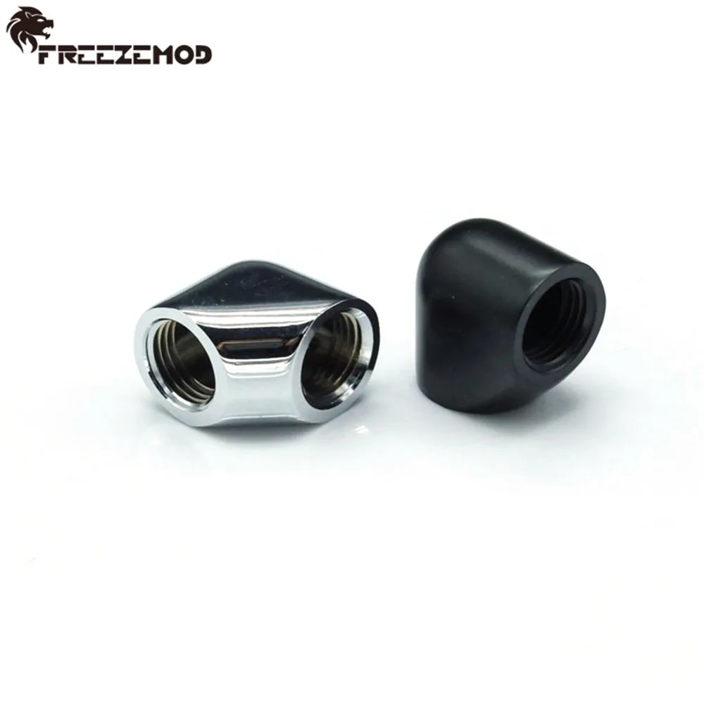 FREEZEMOD 90 Degree Elbow Female-Female Rotary Double Internal G1/4 Thread Adapter Water Cooler Fitting Torque Fittings SNWT-B90