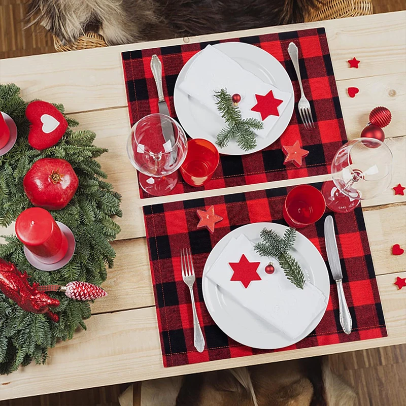 Christmas Style Checkered Plac - Desk Setup Room ulasan dan harga