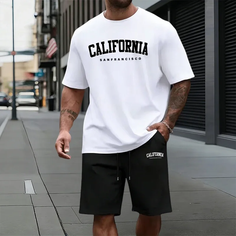 

2026 New in Men's Set Casual T-shirt&shorts Summer Urban Fashion Short Sleeve Tracksuit Home Outdoor Comfort Soft Cool Outfits