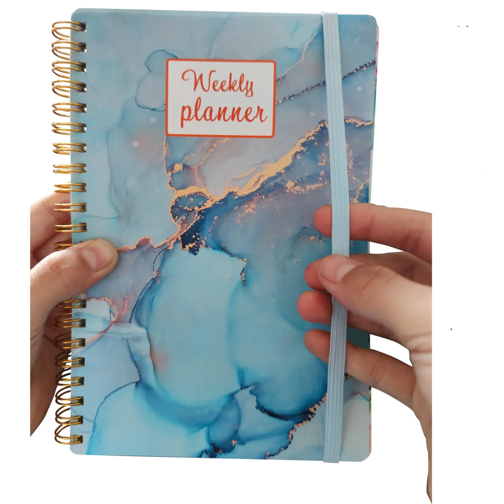 2023 Floral Frosted Cover Weekly And Monthly Planner  Wirebound Daily Life Notebook Students Writing Book School Office Supplies