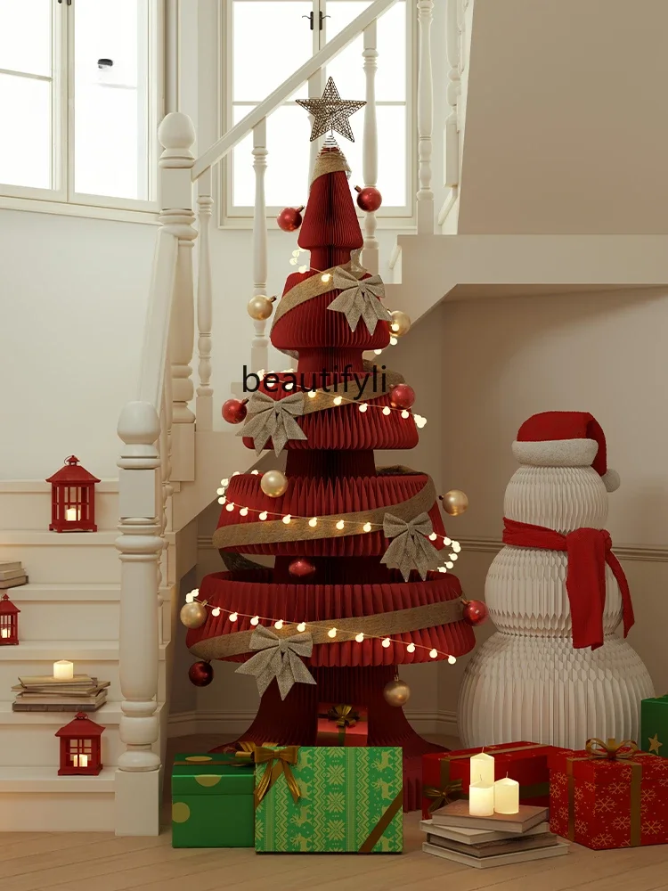 Christmas tree home accessories window props shopping mall New Year decoration creative desktop living room floor ornament