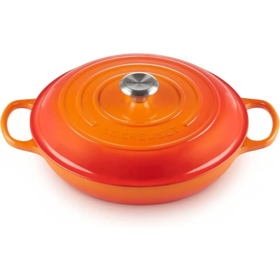 

Enameled Cast Iron Signature Braiser 3.5 qt. Flame