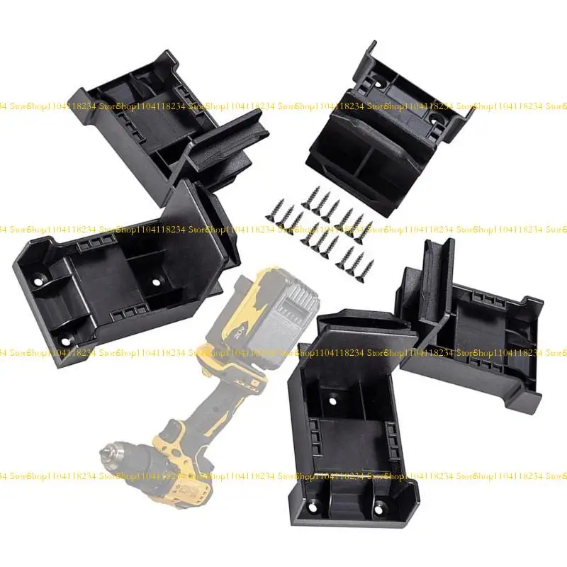 

P9FB 5Pcs Portable Battery Base Bracket For 18V/20V Battery Wall Mount Battery Holder Fixing Battery Storage Bracket Fixing