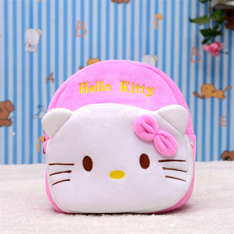 Sanrio Kit Cat Anime Children Plush Toys Backpack Mouse Hello Kitty TOTORO Cartoon Kawaii Kindergarten Schoolbag Baby Kawaii Bag