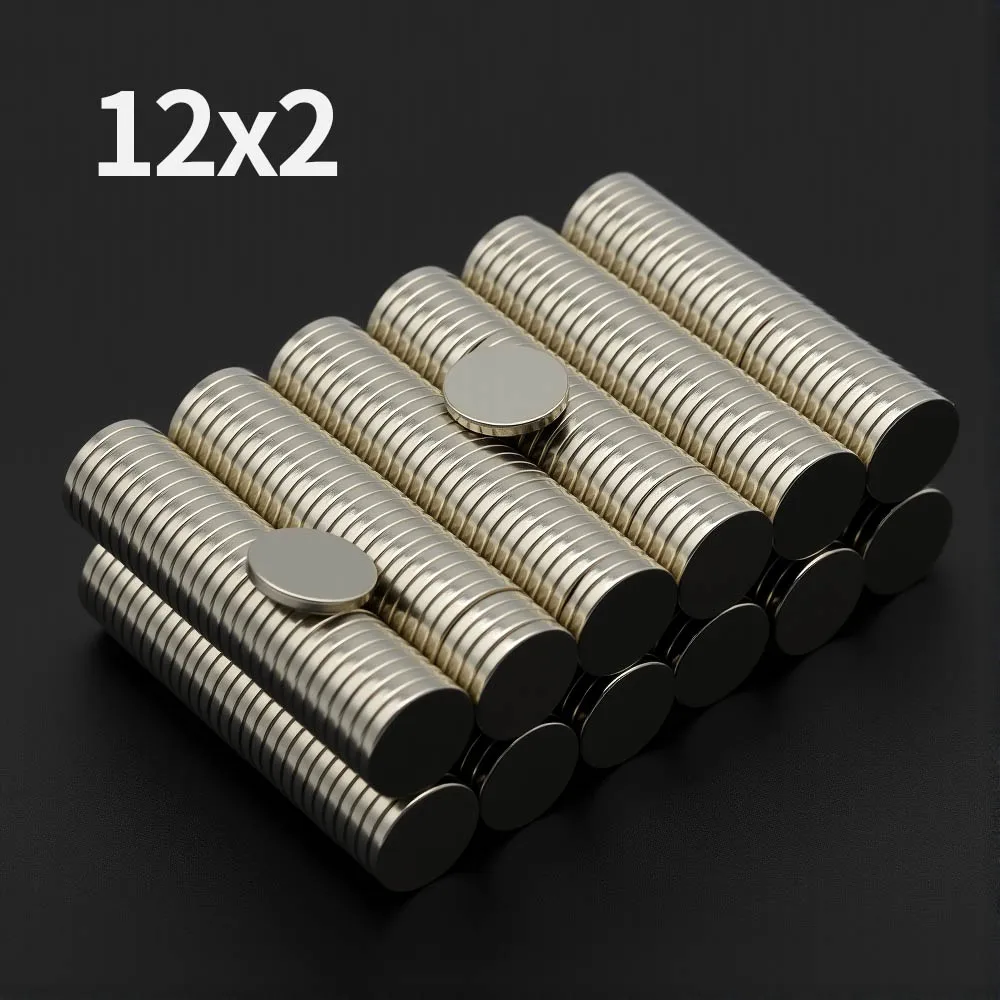 12x2mm Powerful Neodymium Magnet N35 NdfeB Permanent Magnetic imanes Round Super Strong Fridge Magnets DIY