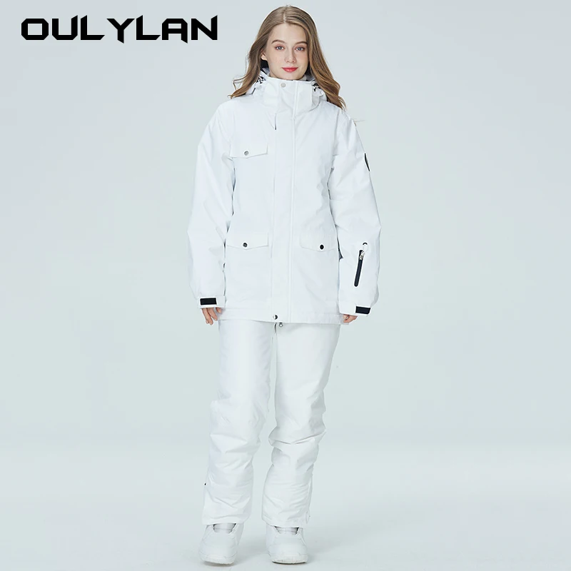 

Ski Suit for Women Winter Snow Down Jackets and Pants Outdoor Waterproof Windproof Snowboard Wear Female Warm Skiing Outfit