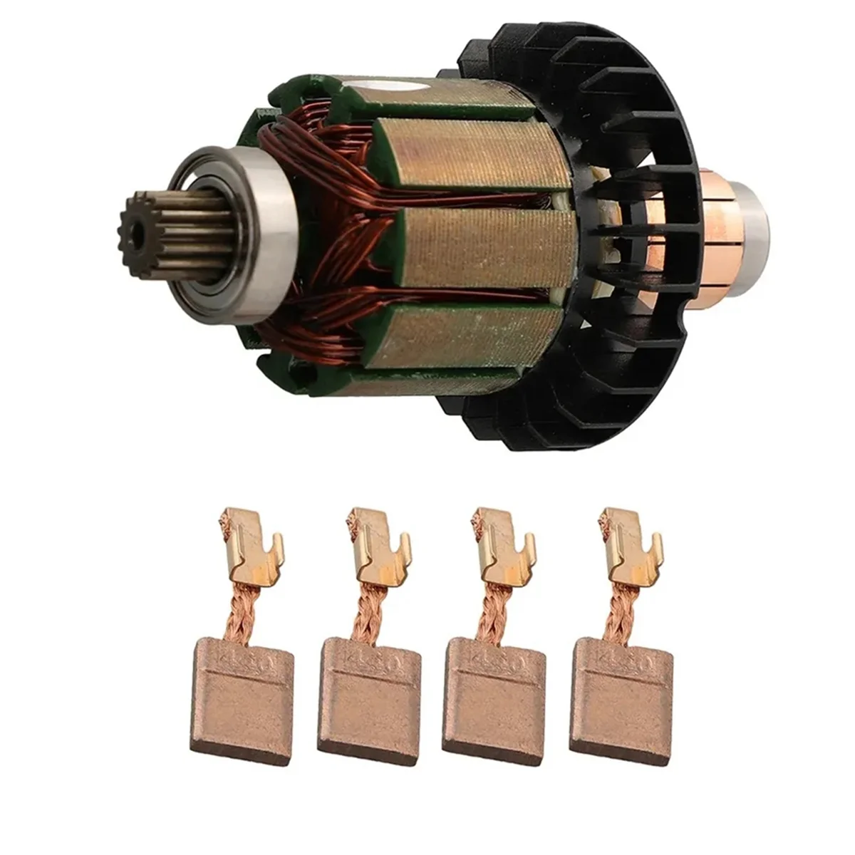 A002 1 مجموعة المحرك مع 4 قطعة فرشاة الكربون لأدوات DDF482 DHP482 619380-9 619583-5 المحرك مع فرشاة الكربون 194427-5 CB-440