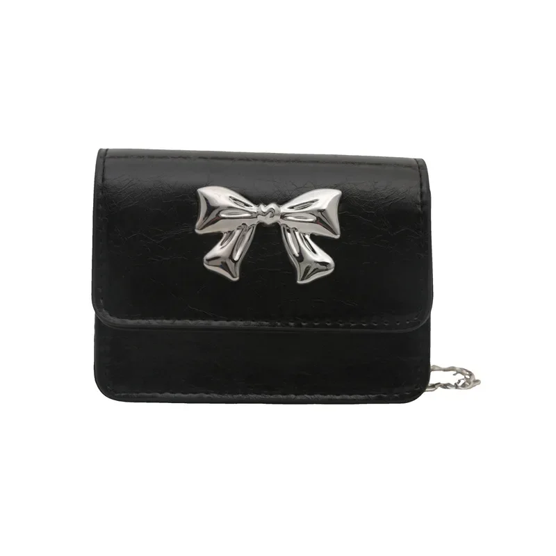 Premium mini small bag women's niche chain messenger handbag versatile bow small square bag