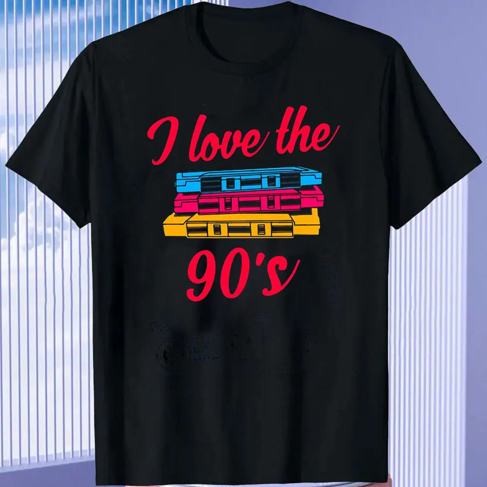 Funny 80s Retro Cotton Tee Clothing Vintage T Shirt Camisetas 1980s Party Gift Turntable Cassette Retro Style O-neck T-Shirt