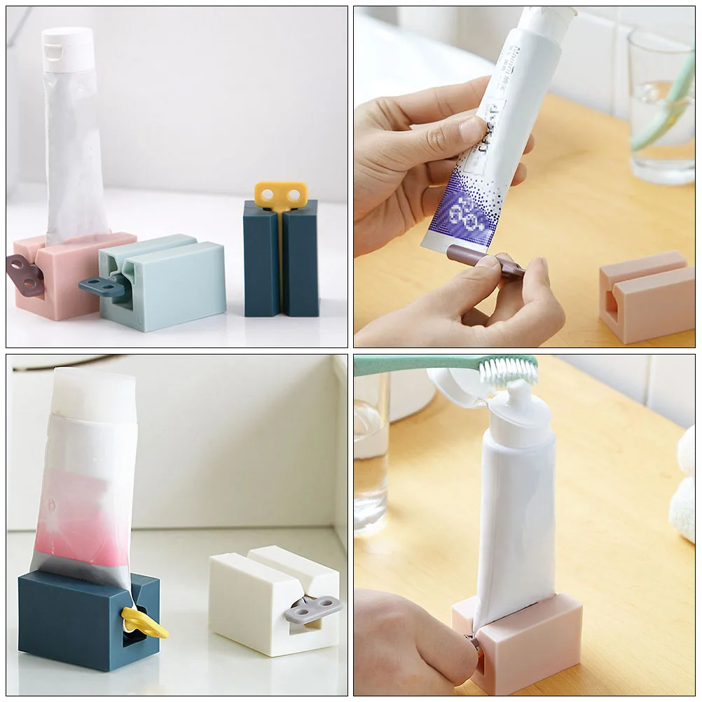 

4pcs Toothpaste Squeezer Manual Dispenser Tool Household Facial Cream Squeezing Accessory Bathroom Organizer Reusable For Adults
