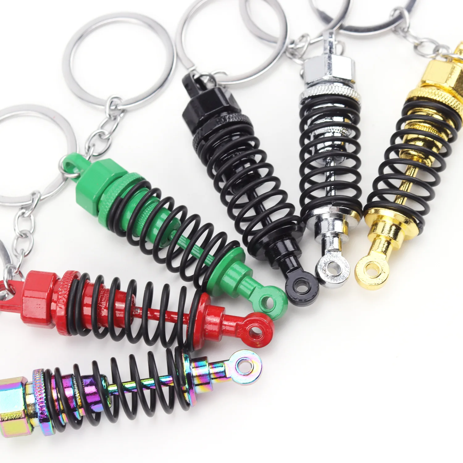 Personalized Car Shock Absorber Modification Spring Keychain Metal Model Pendant Gift