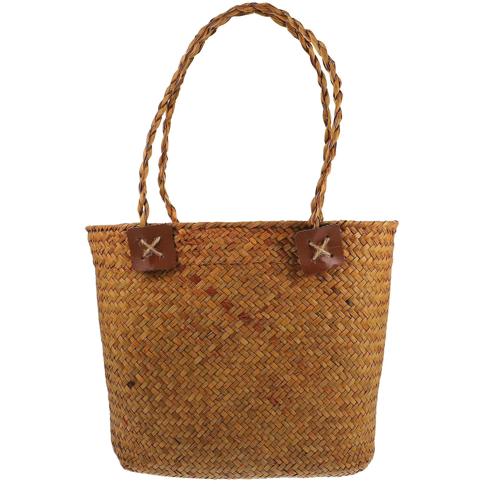 

Extra Large Woven Picnic Basket Natural Straw Handmade Basket with Double Handles for Food Storage Outdoor Picnic Use