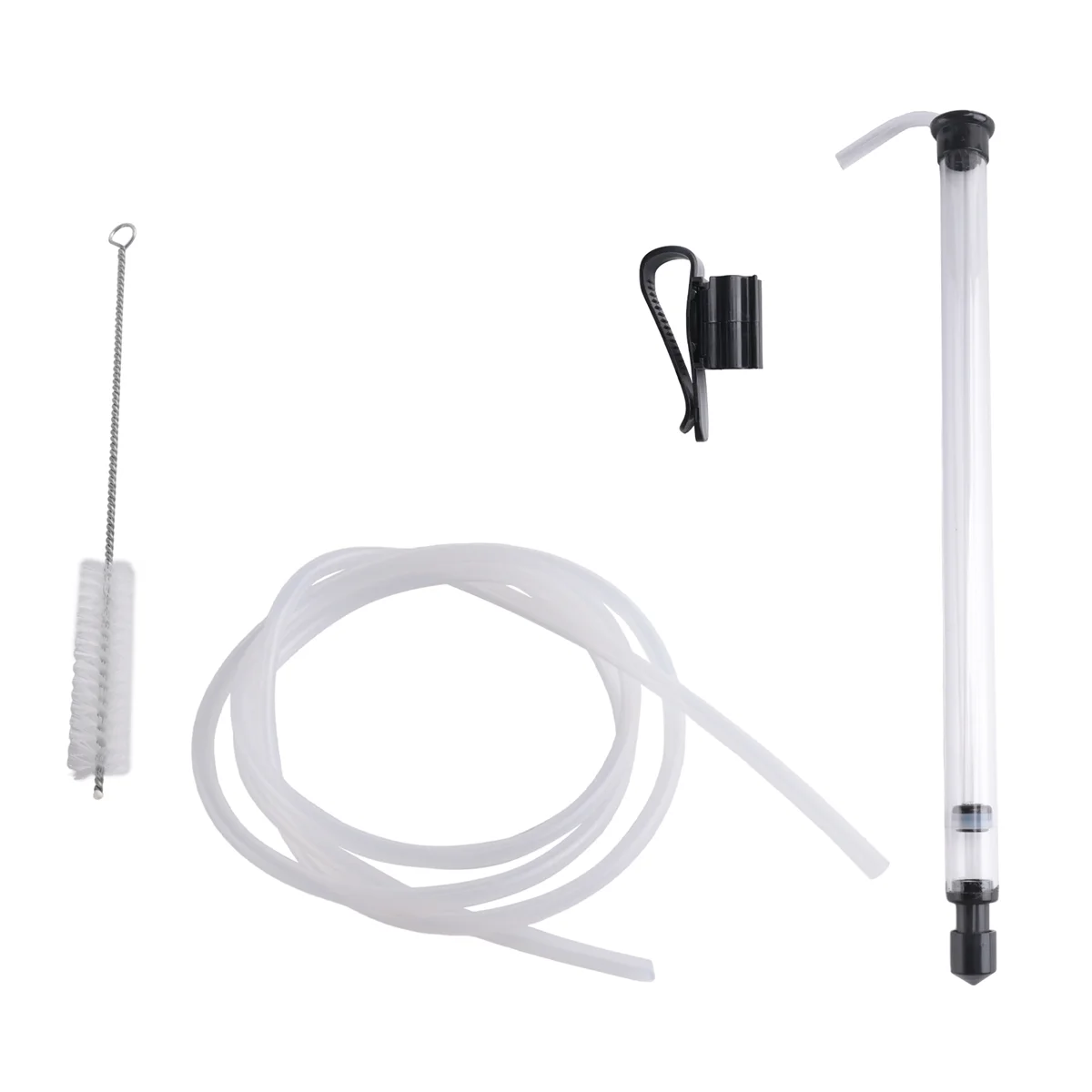 3/8In Auto Siphon with Clamp 6.5' Ft Hose Bottling Siphoning Kit with Food Grade Free Plastic Tubing for Beer