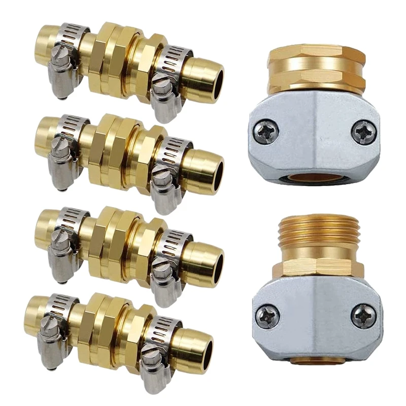 

Hose Repair Kit Connectors Heavy Duty Male/Female Hose Coupler Adapter, Hose Mender Connector For 3/4Inch 5/8Inch Hose