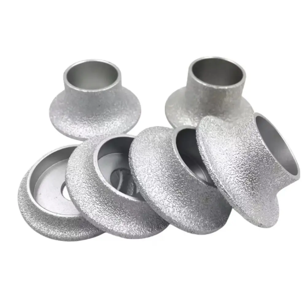 Mola smeriglio di forma rotonda Foro pergolato Bordo francese Ruota smeriglio brasata sotto vuoto Varie forme Bordo semicircolare