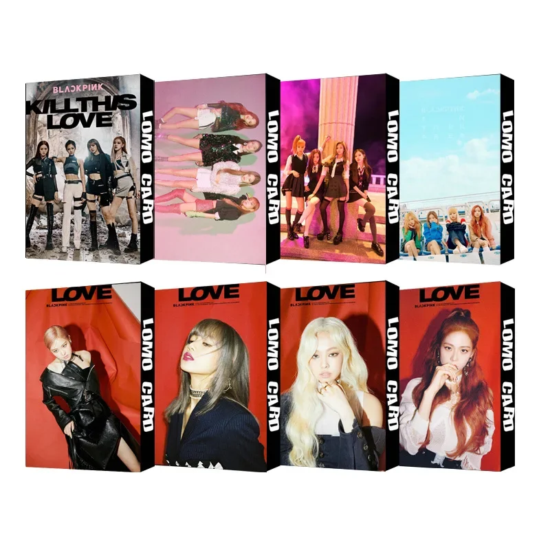 30Pcs/set Korean Girls KPOP LISA ROSE JISOO JENNIE Photocard Lomo Card Album Photo Card Cards Self Made Lomo Card Photocard