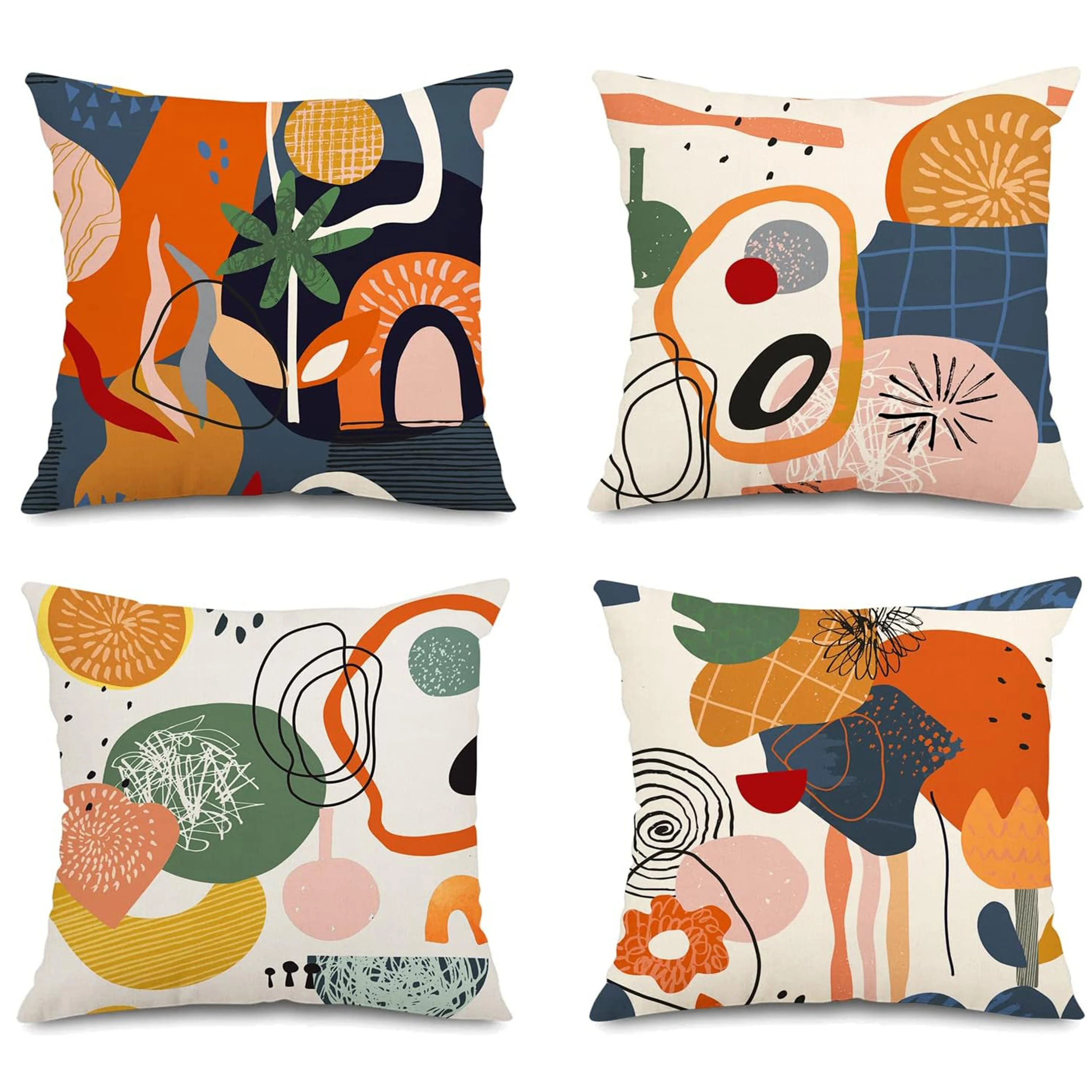 Pillow Cover 20X20 - 4 buah, Sarung Bantal Dekorasi Seni