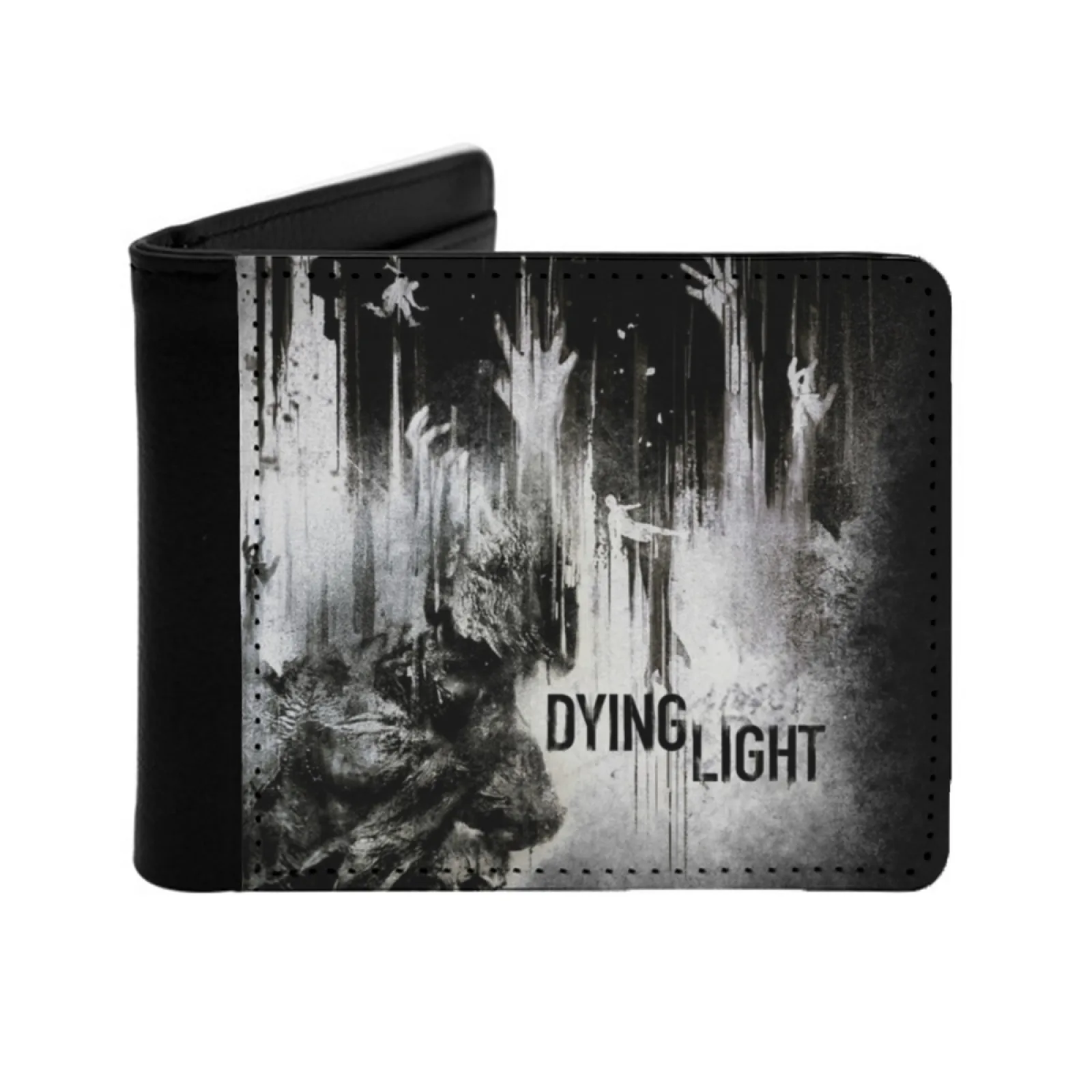 Light Men Wallets Card Man Wallet Short Purse Bi-Fold Personalized Purses Light Gamers Games Undead Ps4 Zombies Light The