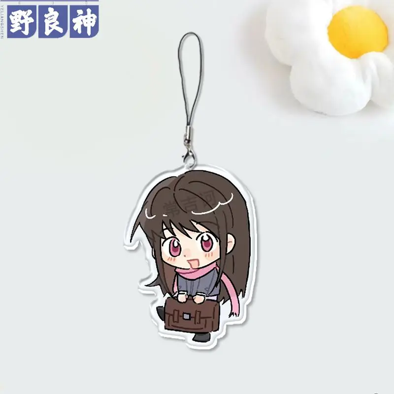 2Pcs Noragami Iki Hiyori Q version Picture Mobile Phone Chain Acrylic Cellphone ChainFor Phone Lanyard Keychain