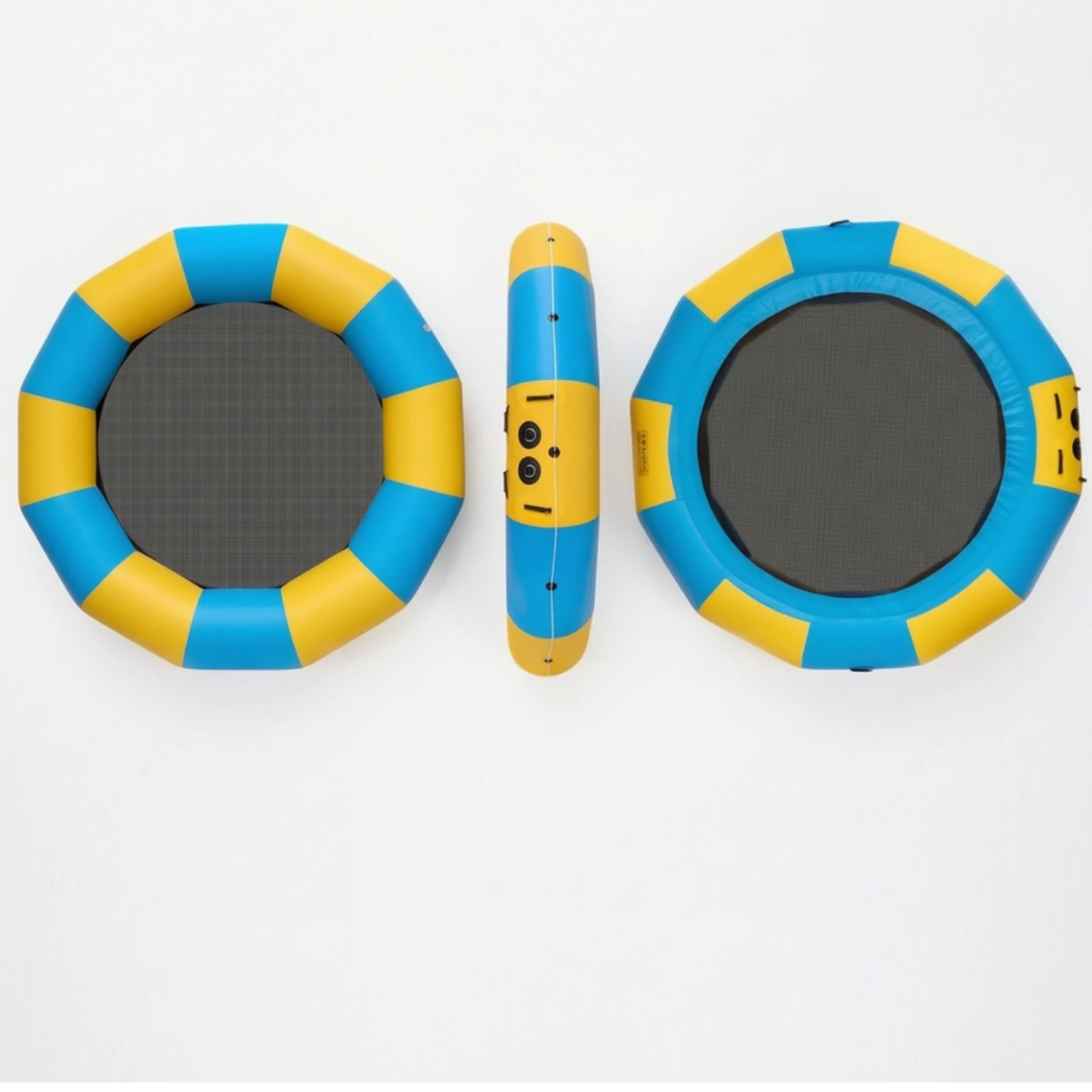 Inflatable Water Trampoline Long-Lasting Inflatable Water Bouncer Floating Island Quick-Inflate Puncture-Resistant for Families