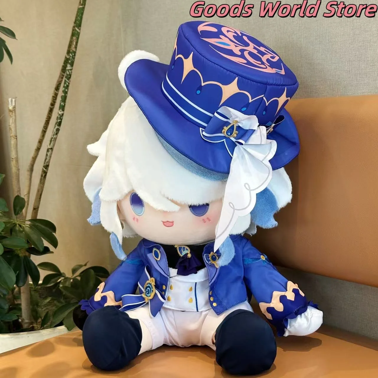 Dostępny od ręki Poduszka Furina model siedzący ozdoba dekoracja Genshin Impact Furina Kostium Cosplay Anime Śliczny Prezent na Halloween