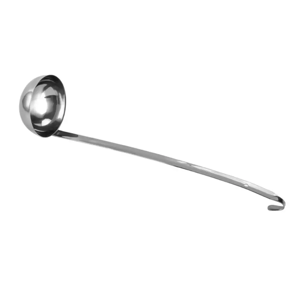 Professional Stainless Steel Measuring Ladle with Hanging Hook 1/2/3oz Soup Ladle Deepened Scoop Ounce Scoop Portion Control