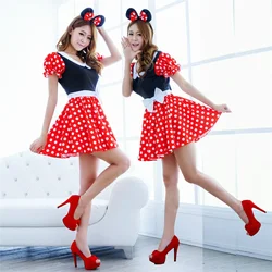 Halloween Women's Cosplay Mickey Costume Sexy Minnie Performance Costume Party Night Game Uniform Prom