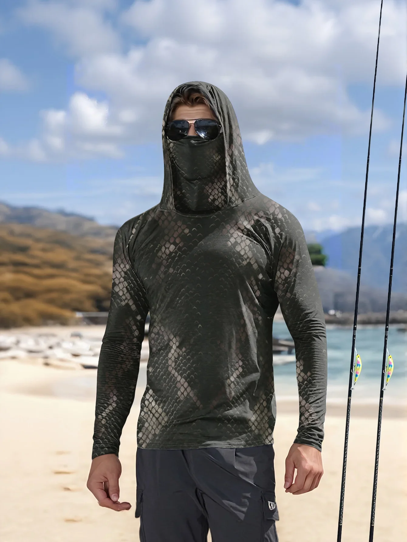 2026 Sommer-Bestseller: Herren-Langarmhemd für Outdoor-Freizeit, Sportmode, Komfort und Schlichtheit - Gemusterter Druck – Detail 7