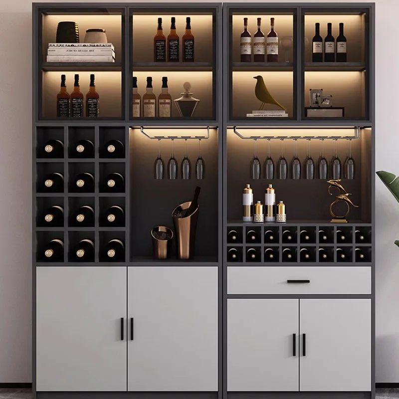 Room Liquor Portable Bar Antique Furniture Wine Refrigerator Full Kitchen Cabinet Display Drinks Luxury Szafka Showcase Shelves