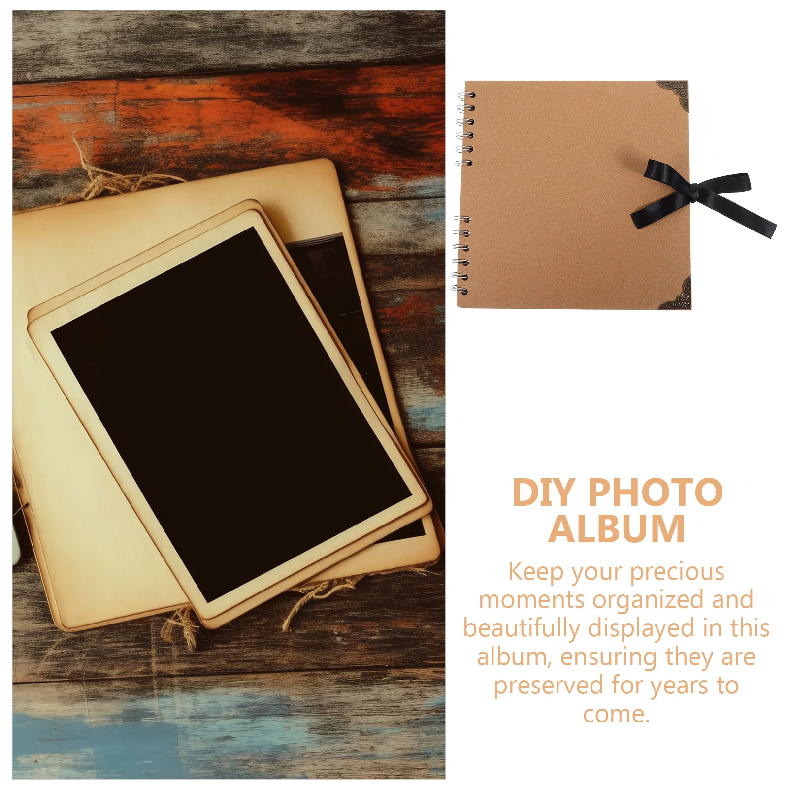 

Creative DIY Photo Album Handmade Paper Scrapbook Long-Lasting Picture Album for Family Vintage and Friend Memories