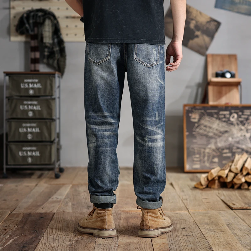 Jean Déchiré à Jambes Larges pour Homme, Vêtement Style Rétro, Décontracté, à la Mode, Grande Taille, 28-48, KG, 280