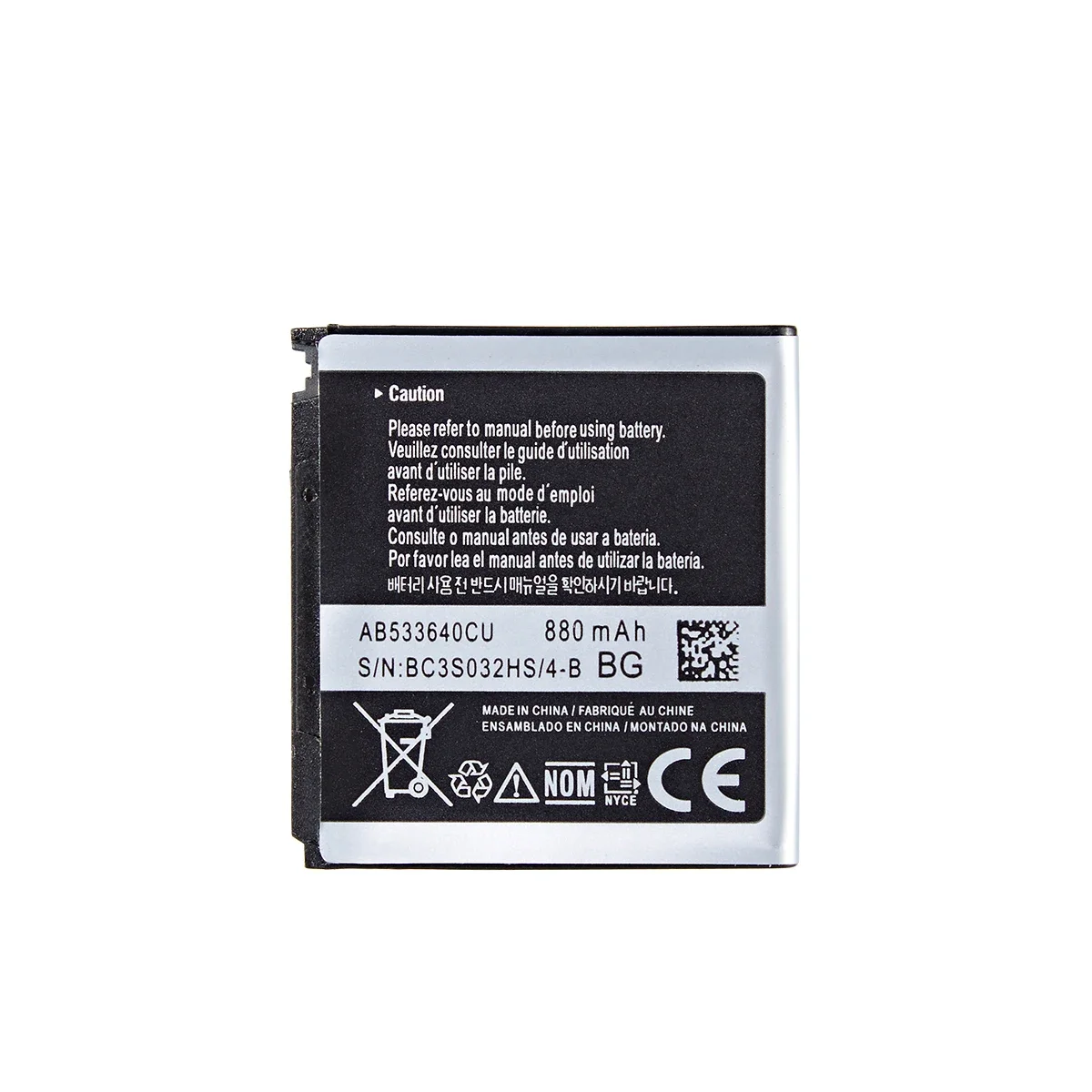 Brand New AB533640CU AB533640CK/CE Battery 880mAh For Samsung S3600C GT-S3600i S6888 S3710 S3930C S3601 S3601C S5520 S569