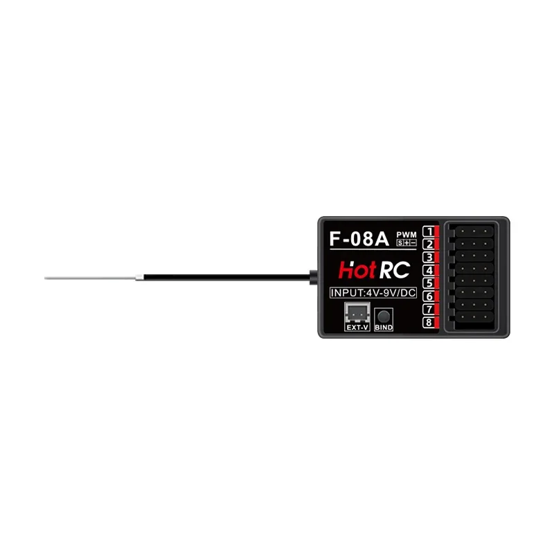 HOTRC CT-8A 8CH 2.4Ghz Transmitter Remote Control F-08A F-08AT Radio System 8 Channel Receiver for RC Model Car Boat Ship Tank