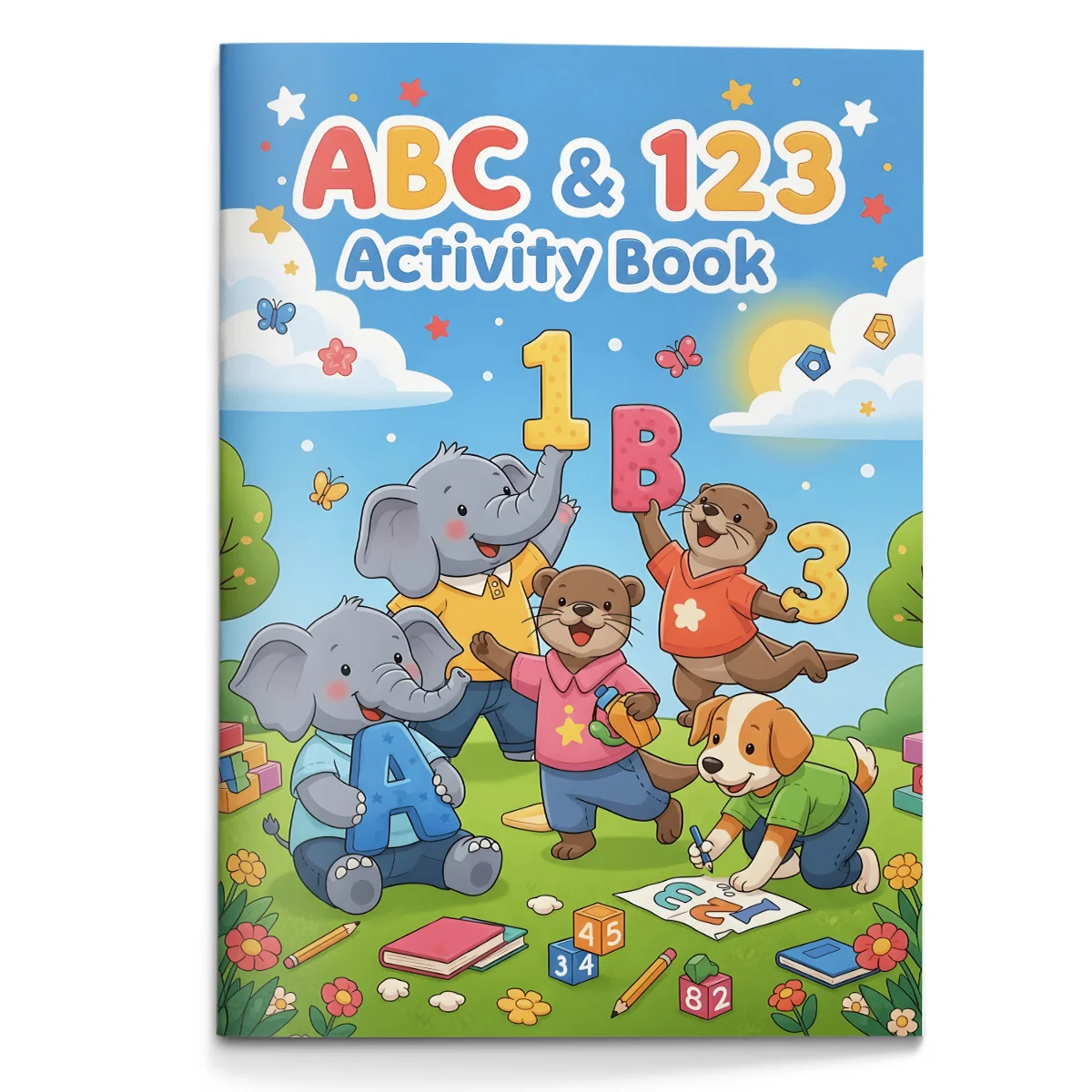 ABC and 123 Handwriting Practice Book to Learn Letters and Numbers Improve Pen Control and Early Writing Skills