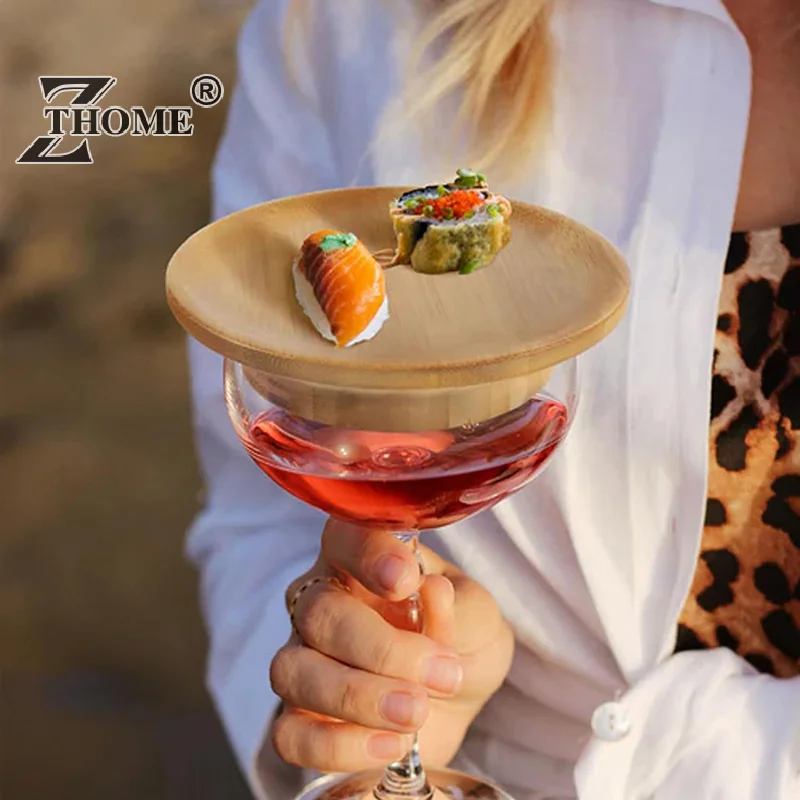 Wine Glass Charcuterie Topper Wine Glass Charcuterie Board Topper Bamboo Wine Glas Topper Coasters Round Wine Glass Party Supply image 5