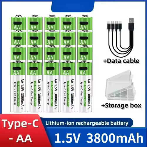 2025NEW Lithium-Ion Battery Type-C Rechargeable High-Capacity Battery AA&AAA Battery For remote control, mouse, electric toys - Image 12