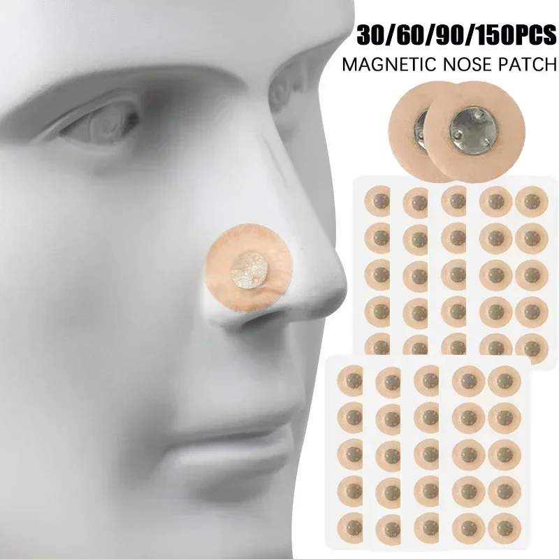 

30/60/90/150Pcs Nose Breathing Magnetic Suction Iron Nasal Strips Increase Air Intake Improve Sleep Quality Reduce Snoring Tools
