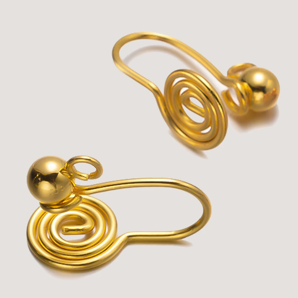 10 Stück Roségold Edelstahl Spirale Ohrring Konverter Clip Komponenten Erkenntnisse für DIY nicht durchbohrte Schmuckherstellung Zubehör – Detail 3