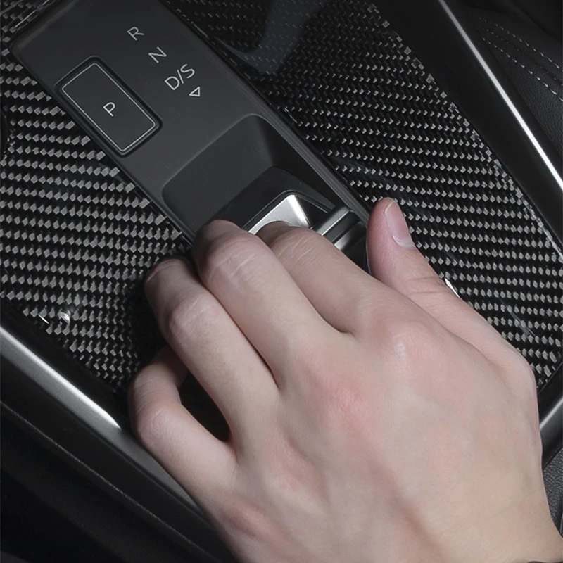 

Углеродное волокно, автомобильная консоль, панель переключения передач, рамка, декоративная наклейка, наклейка для Audi A3 8Y 2021, левый руль, аксессуары для интерьера