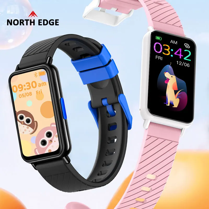 NORTH EDGE Smart Watch for Kids Heart Rate Sleep Monitor Message Remind Touchscreen Children Watch Calculator Pedometer IP68